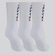 Kit 3 Pares de Meia Fila Cano Alto Double Unissex BRANCO