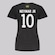 Camisa Santos Logo 10 Neymar Jr Feminina PRETO