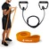 Kit Extensor Super Band Médio + Extensor Elástico Forte Vollo PRETO/LARANJA
