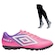 Kit Chuteira Society Adulto Umbro Fast Ii + Meião ROSA/ROXO