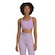 Top Fitness adidas Techfit Suporte Médio Feminino ROXO CLARO/BRANCO