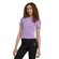Camiseta adidas Baby Look Ess 3 Listras Slim Feminina ROXO CLARO/BRANCO