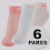 Kit 6 Pares de Meias Puma Cano Baixo Feminina BRANCO