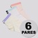 Kit 6 Pares de Meias Puma Cano Médio Feminina BRANCO