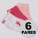 Kit 6 Pares de Meias Puma Sapatilha Infantil BRANCO