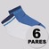 Kit 6 Pares de Meias Puma Logo Cano Baixo Infantil AZUL