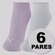 Kit 6 Pares de Meias Puma Cano Baixo Infantil BRANCO