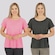 Kit 2 Camisetas Selene Dryfit Básica Feminina ROSA