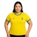 Camiseta Diadora Brasil Small Logo Plus Size Feminina AMARELO