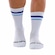 Meia Cano Alto Alto Giro Listras Adulto BRANCO/AZUL