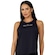Camiseta Regata Run More com Fenda Delicate Lines Feminina PRETO