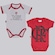 Bodys Do Flamengo Bodys - 2 unidades - Infantil BRANCO