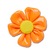 Jibbitz Crocs Flor Laranja BRANCO