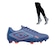 Kit Chuteira de Campo Adulto Umbro Football + Meião AZUL/LARANJA