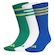 Meia adidas Três Listras Sportswear com Amortecimento Unissex - 3 Pares VERDE/AMARELO