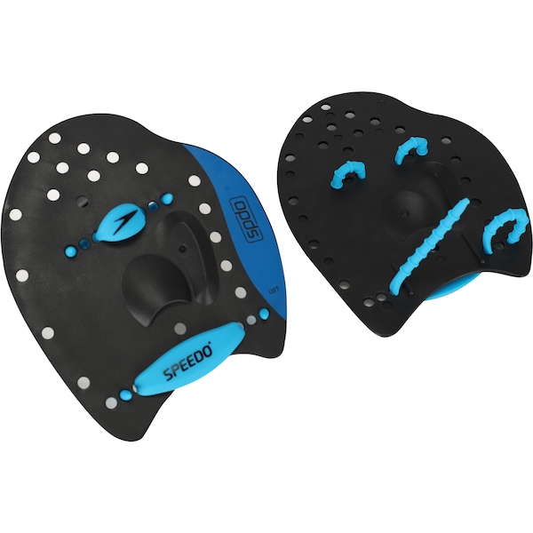 Palmar para Natação Speedo Power Paddle - Adulto | Cor: PRETO/AZUL | Tamanho: P