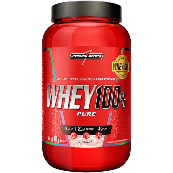 Whey Protein Integralmédica Morango Pure 100% - 907g