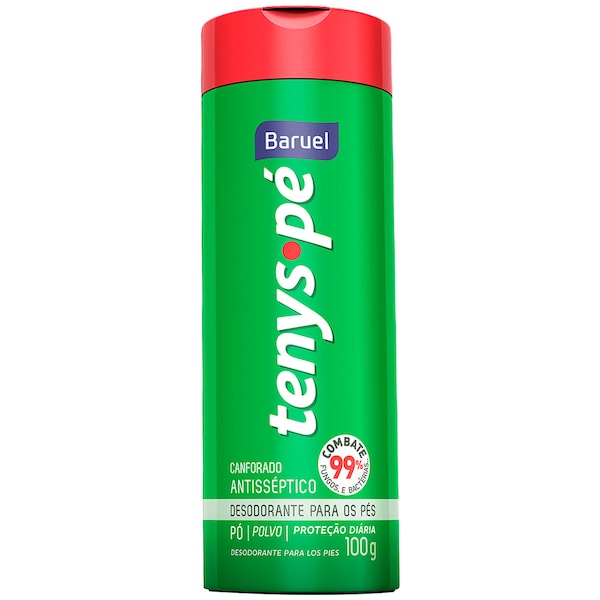 Desodorante para Os Pés Tenys Pé Baruel Canforado - Pó - 100g — R$ 16,99 em Centauro