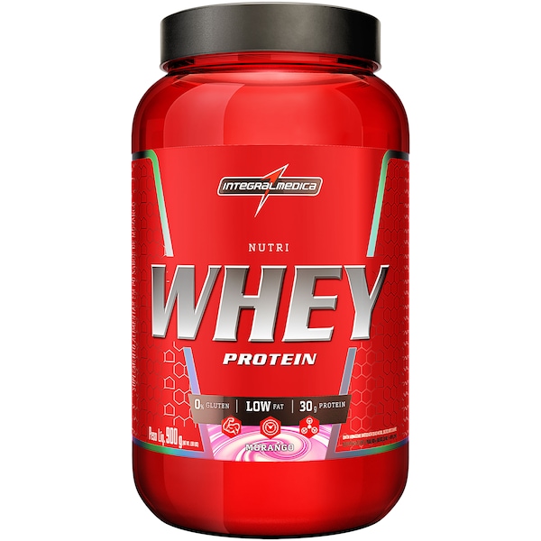 Whey Protein Integralmédica Morango Nutri - 900g