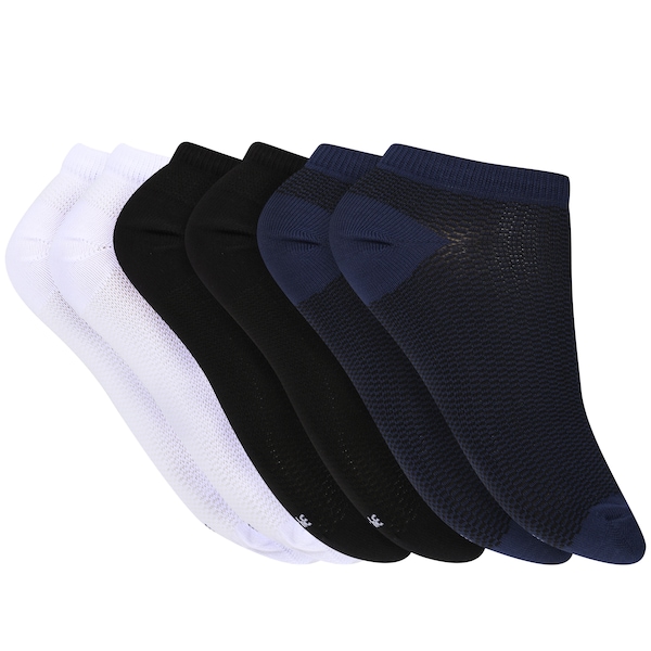 Kit de Meias Oxer Ladies Micro Fiber com 6 Pares - Feminino | Cor: PRETO/BRANCO | Tamanho: único