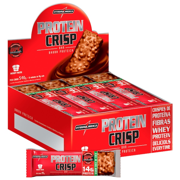 Barra de Proteína Integralmédica Protein Crisp - Doce de Coco - 12 Unidades