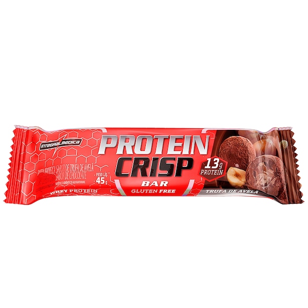Vista 2 Barra de Proteína Integralmédica Protein Crisp Bar 45g Trufa de Avelã NAO SE APLICA Integralmedica NAO SE APLICA