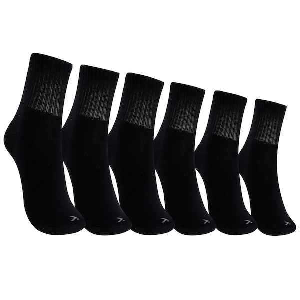 Kit 3 Pares de Meias Atoalhadas Cano Médio Tamanho 34 - 38 Casual Oxer Adulto