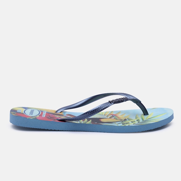 Vista 3 Chinelo Havaianas Slim Tropical Feminino AZUL Havaianas AZUL