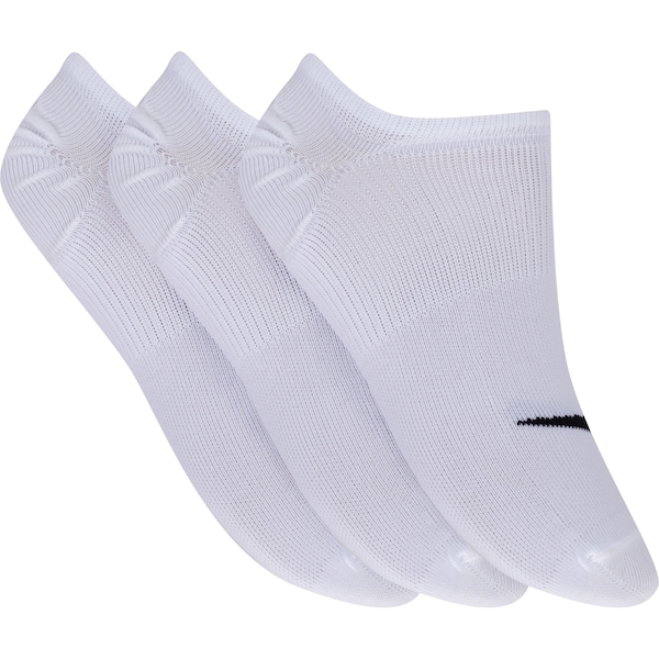 Kit de Meias Sapatilha Nike Lightweight Train com 3 Pares - Feminino | Cor: BRANCO | Tamanho: G