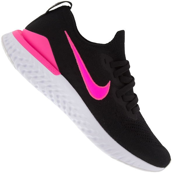 nike epic react flyknit feminino preto