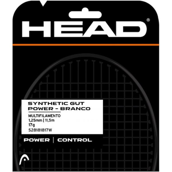 Corda para Raquete de Tênis Head Synt Gut Power 17 1,25mm - 11,5m