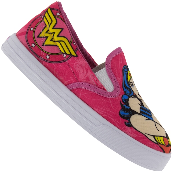 Tênis Infantil Liga da Justiça Mulher-Maravilha Slip-On