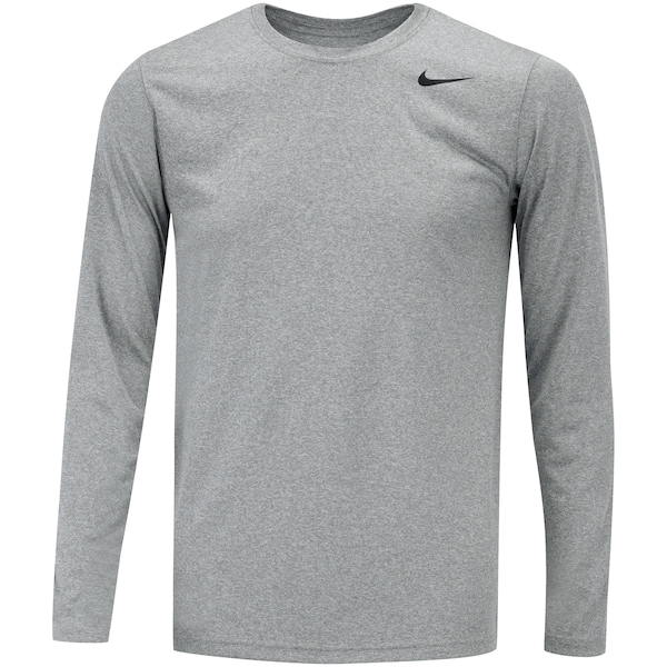 Camiseta Manga Longa Nike Dry Tee Legend - Masculina | Cor: CINZA | Tamanho: M