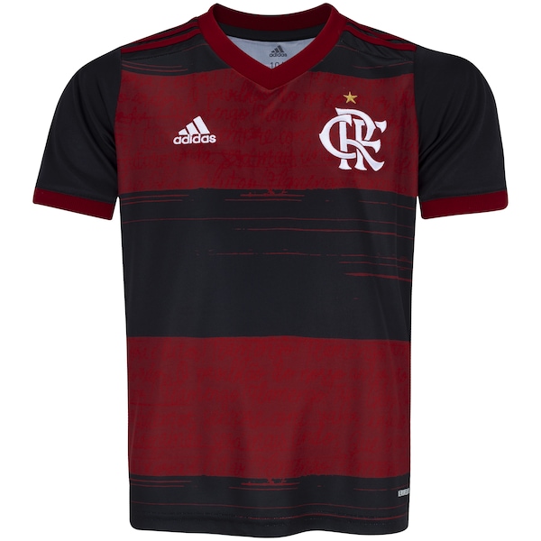 Camisa do Flamengo I 2020 adidas - Infantil | Cor: PRETO/VERMELHO | Tamanho: 10
