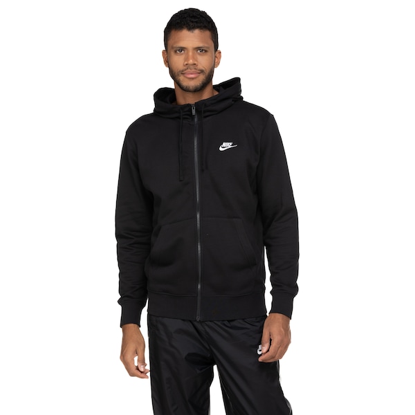 Jaqueta com Capuz Nike Club Hoodie FZ FT - Masculina