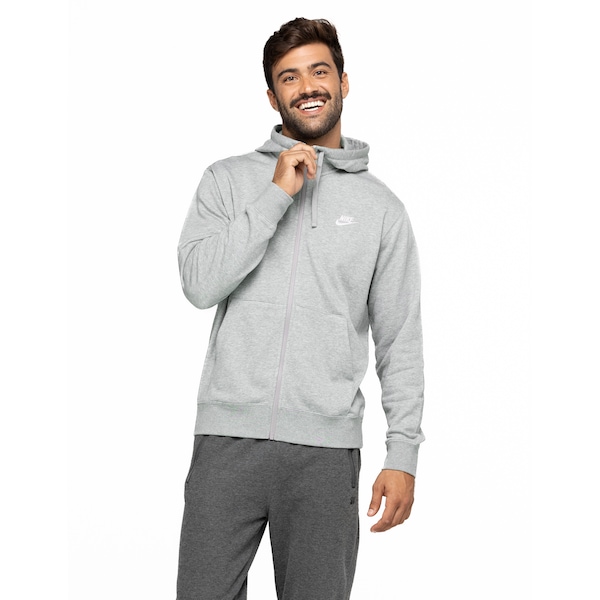 Jaqueta com Capuz Nike Club Hoodie FZ FT - Masculina