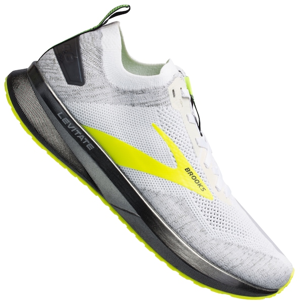 Tênis Brooks Levitate 4 Masculino | Cor: BRANCO/PRETO | Tamanho: 38