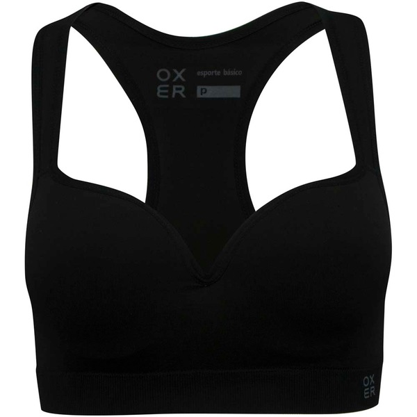 Top Fitness Oxer Vitória - Adulto | Cor: PRETO | Tamanho: P