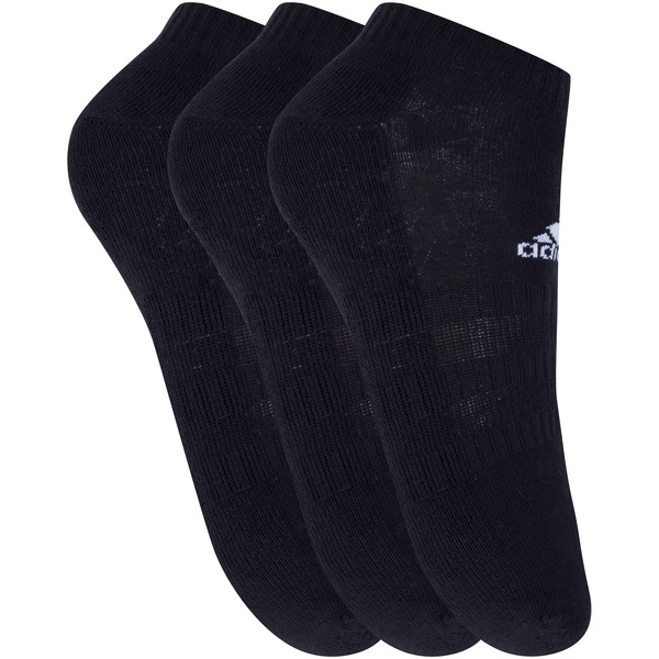 Kit de Meias Sapatilha adidas Cush Low com 3 Pares - 38 a 40 - Feminino | Cor: PRETO | Tamanho: único