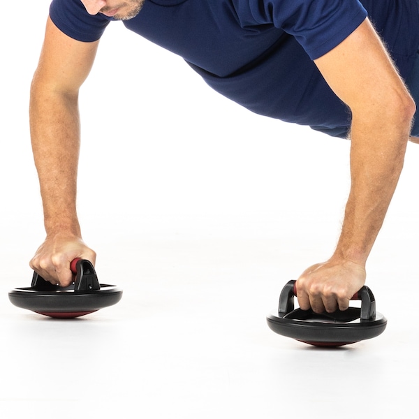 Vista 3 Apoio para Flexão Oxer Giratório PRETO/VINHO Oxer PRETO/VINHO