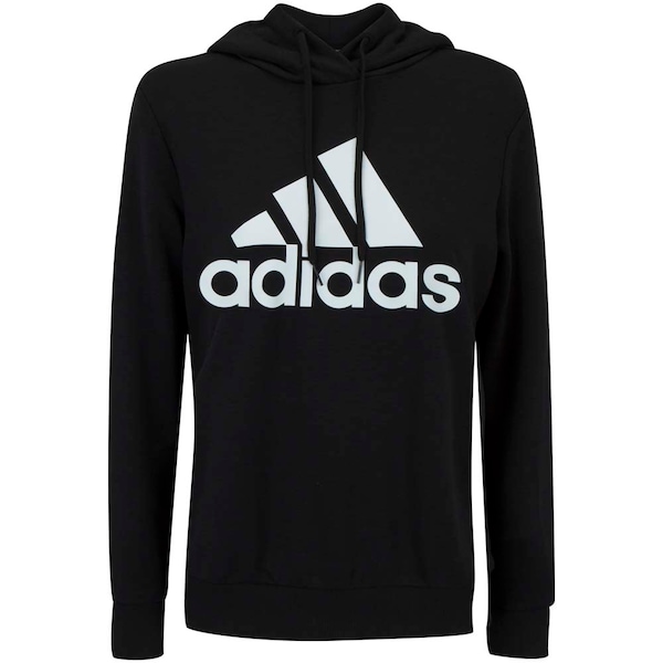 Blusão adidas Essentials Relaxed Logo - Feminino | Cor: PRETO/BRANCO | Tamanho: G