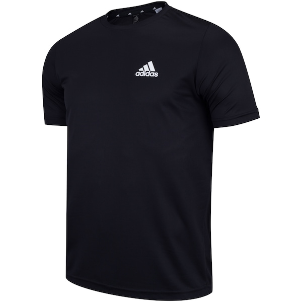 Camiseta adidas D2M Plain - Masculina | Cor: PRETO | Tamanho: M