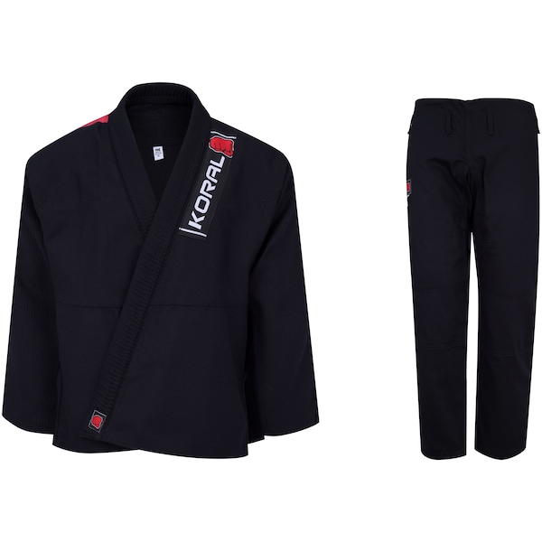 Kimono Jiu-Jitsu Koral Icon Color - Adulto | Cor: PRETO | Tamanho: adultozero