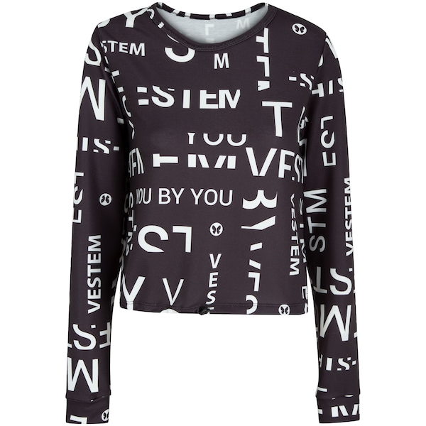 Blusão Vestem Logomania - Feminino | Cor: PRETO/BRANCO | Tamanho: P