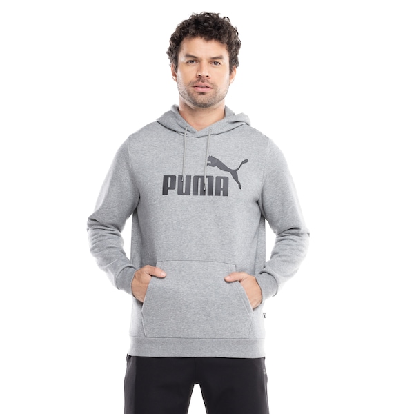 Blusão Puma com Capuz Masculino Essentials Big Logo