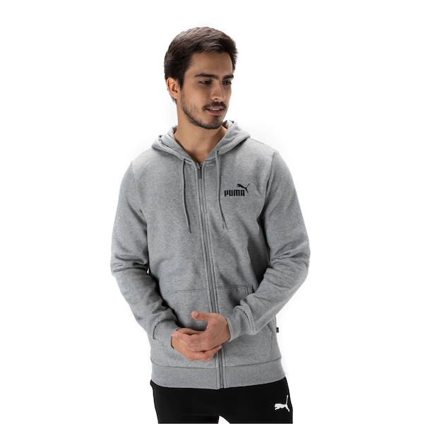 Jaqueta Puma com Capuz Essentials Small Logo FZ Hoodie FL - Masculina