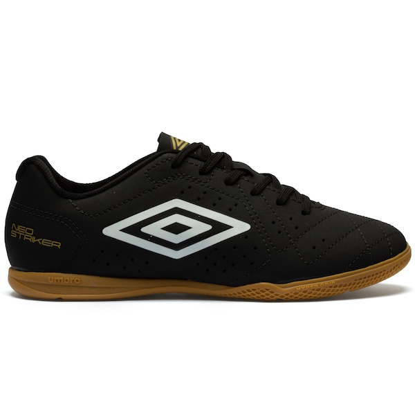 Chuteira Futsal Adulto Umbro Neo Striker | Cor: PRETO/BRANCO | Tamanho: 44