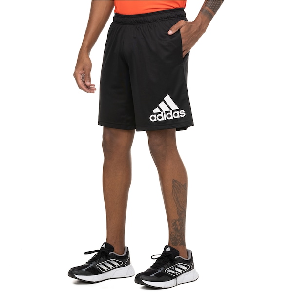 Bermuda Masculina adidas Logo | Cor: PRETO | Tamanho: M