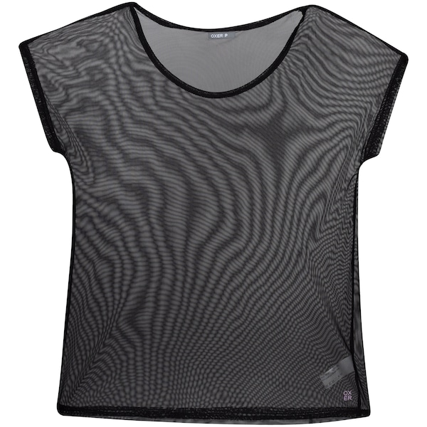 Camiseta Oxer Manga Curta Tule Lisa - Feminina