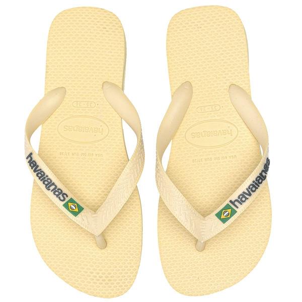 Vista 2 Chinelo Havaianas Brasil Logo - Masculino BRANCO Havaianas BRANCO